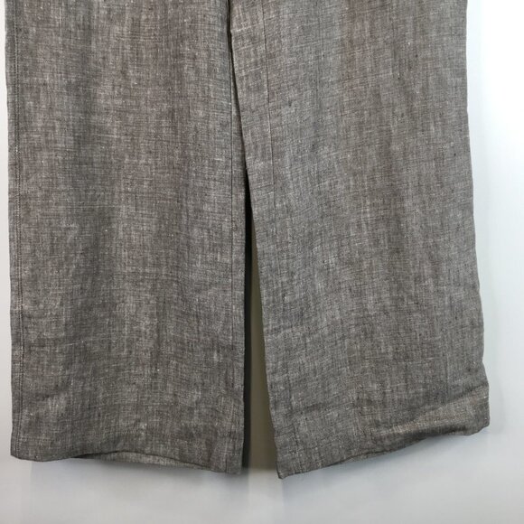 H & M Zippered Pockets Wide Leg Linen Pants Size 6 - Picture 4 of 11